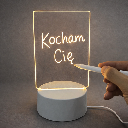 GlowLove™| Akrylowa Lampka LED + Własny Napis